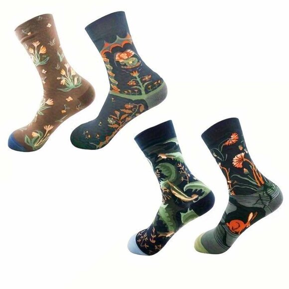 Colorful Cotton Socks 4 Pair Med - Picture 11 of 11